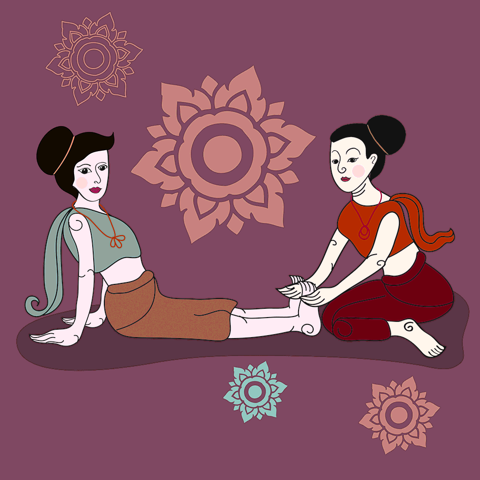 Illustration traditionelle Thaimassage